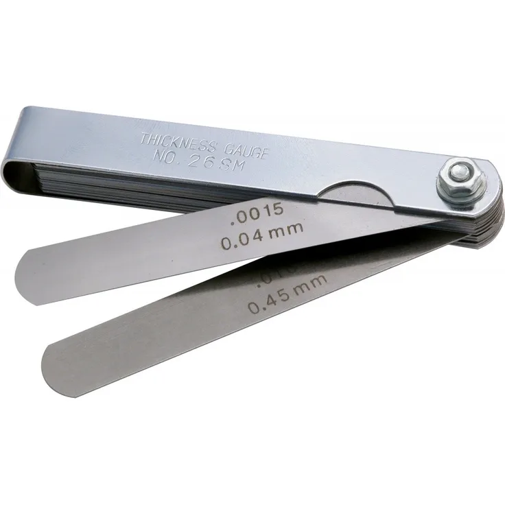 Carpoint Fühlerlehre 0,04 - 0,63 mm Silber 26-teilig