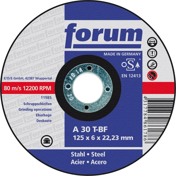 Forum Schruppscheibe Stahl-Guss 180 x 8 mm gekröpft