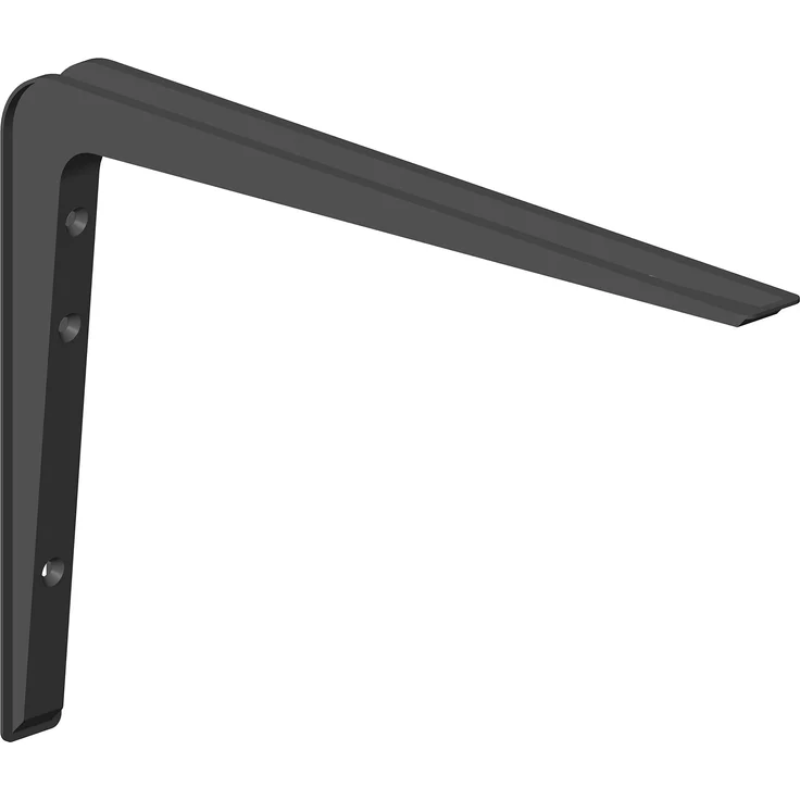 Element System 18133-00144 Regalkonsole Alido-Regalträger - 5 Größen - 3 Farben - 2 Stück-schwarz - 220 x 320 mm, 220x320 mm – Bild 1