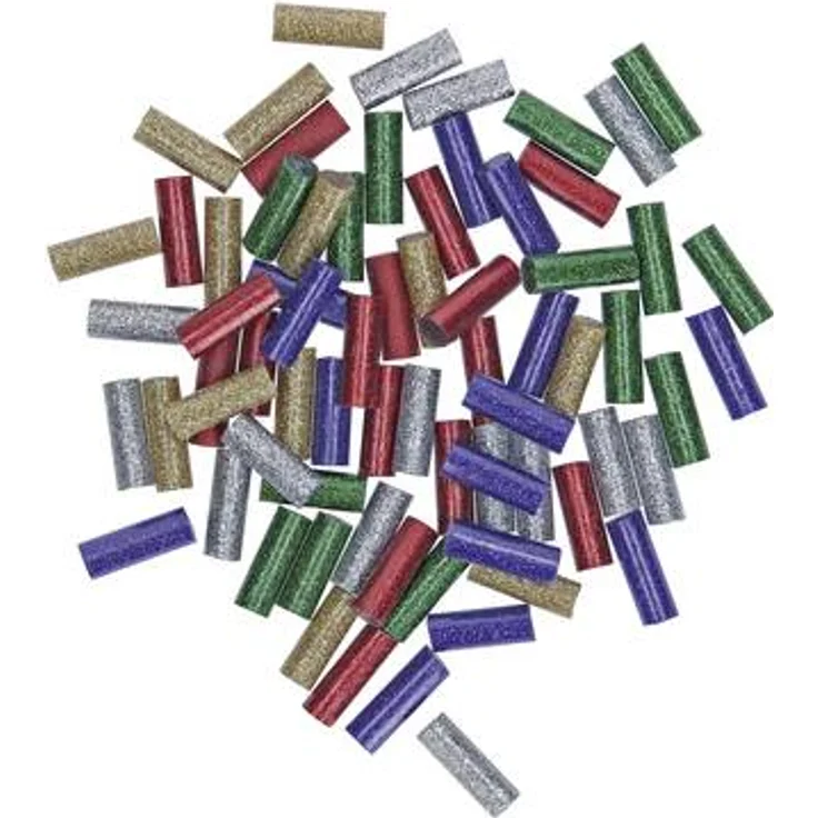 Bosch 2608002006 Mini Sticks Glitzer 70tlg. (Glitzernde Klebesticks, Zubehör für Heißklebestift Gluey) – Bild 1