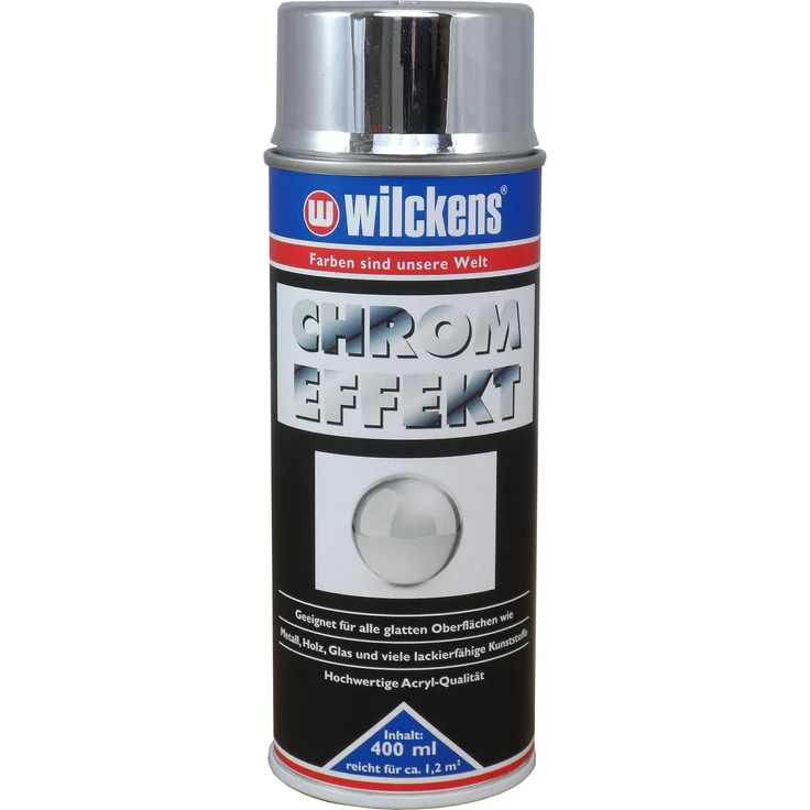 Wilckens - WILCKENS Chrom Effekt Spray 400ml Lack silber Glanz Sprühfarbe Farbe Chromspray - silber – Bild 1