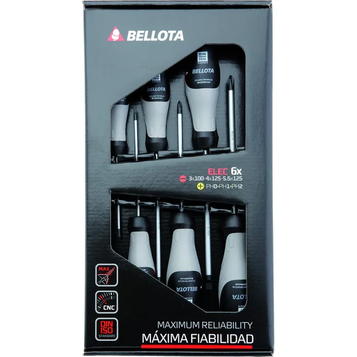 Bellota 66291 66291-ELEC Schraubenzieher-Satz für Elektriker, 6 Stück