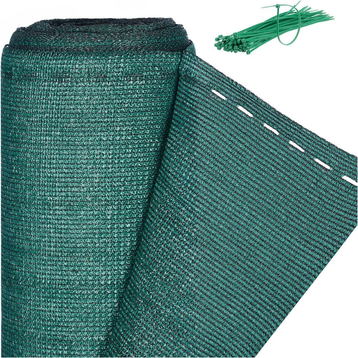 Zaunblende, Sichtschutz für Zaun Balkongeländer, HDPE Gewebe, UV-stabilisiert, wetterfest, 1,5 x 30 m, grün