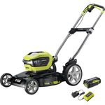 Ryobi Akku-Mulchmäher RY36LMMX51A-140 36 V 4 Ah Akku 51 cm Schnittbreite 625 m² Flächenleistung Akku-Rasenmäher