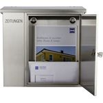 Heibi Briefkasten mit Zeitungsfach Edelstahl Wandbriefkasten