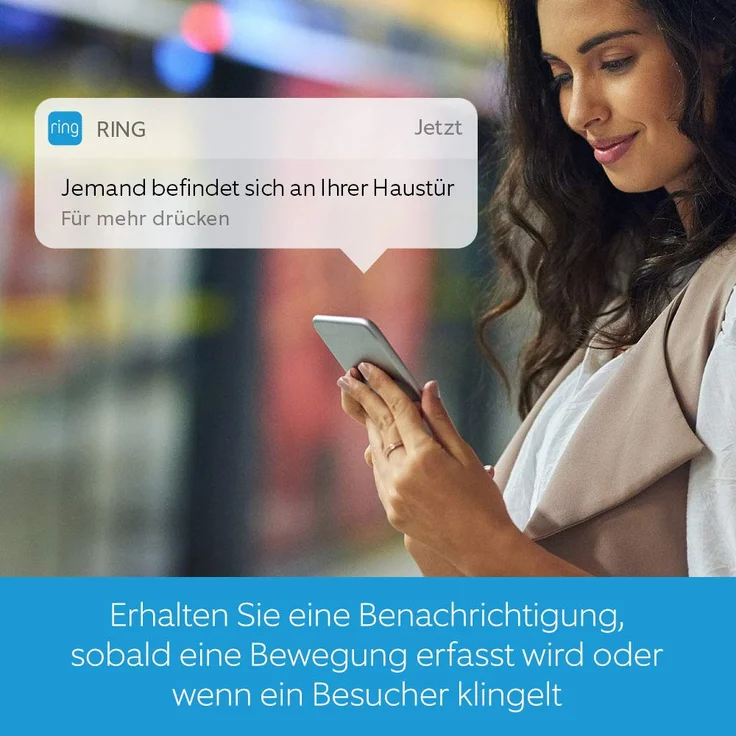 Ring Video Doorbell 2 Video Türklingel 2 1080p HD-Video, Gegensprechfunktion, Bewegungsmelder, WLAN, Satin Nickel – Bild 6
