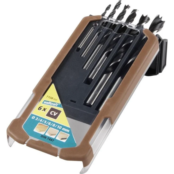 Wolfcraft 7108.000 Holzspiralbohrer-Set CV 6-tlg. ø3-10mm – Bild 1