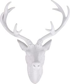 XL Hirschgeweih Hirschkopf Geweih 10-Ender Weiß