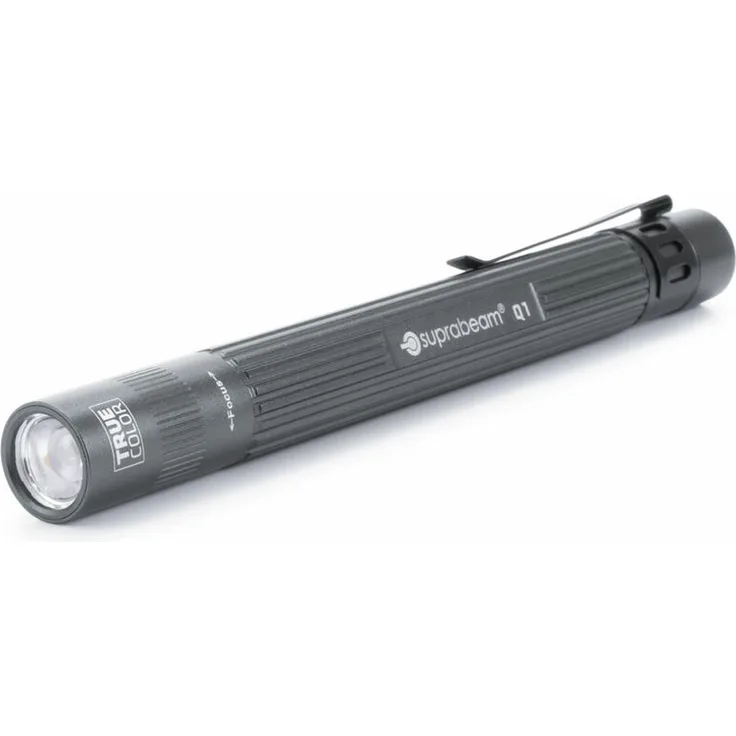 Suprabeam LED Taschenlampe Q1 True Color farbechtes Licht warmweiß + Batterie