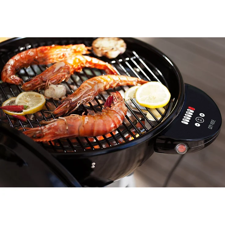 Outdoorchef Elektrogrill City 420 E Elektro Kugelgrill für saftige Steaks BBQ Grill für Balkon, Terrasse und Camping Ø 42 cm mit 2.0 kW – Bild 2