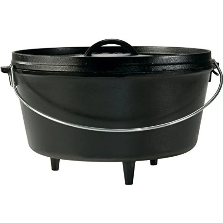 Lodge Camp Dutch Oven 7,6 L., Topf mit 3 Füßen, incl. Deckel