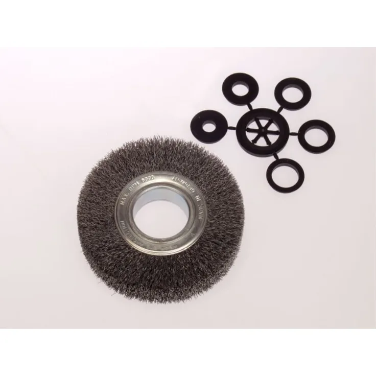 Lessmann 345162 Rundbürsten Drm 150 mm breit 23-25 mm Rohr 50 mm Stahldraht STA gew. 0,30 mm Reduzierring - Set 3, Mehrfarbig - Preisvergleich