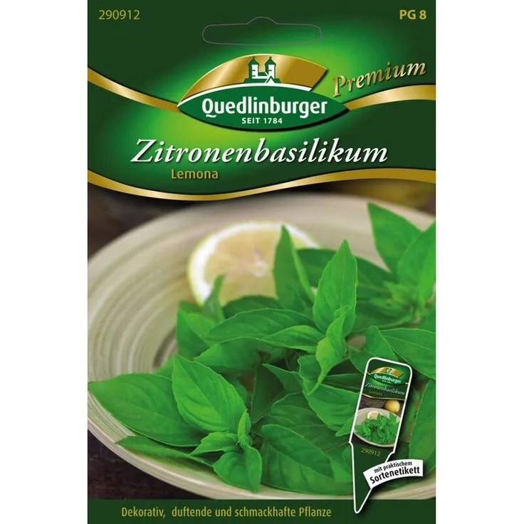 QUEDLINBURGER SAATGUT Zitronenbasilikum Lemona Basilikumsamen