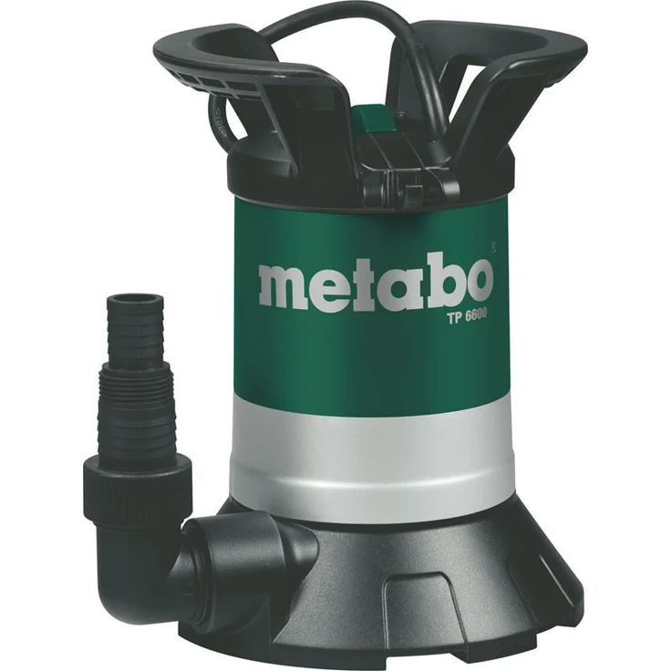 Metabo TP 6600 Tauchpumpe 250 Watt 6.600 l/h Entwässerung max. Förderhöhe 6 m max. Förderdruck 0,6 bar max. Tauchtiefe 5 m Kabellänge 10 m 4,3 kg – Bild 1