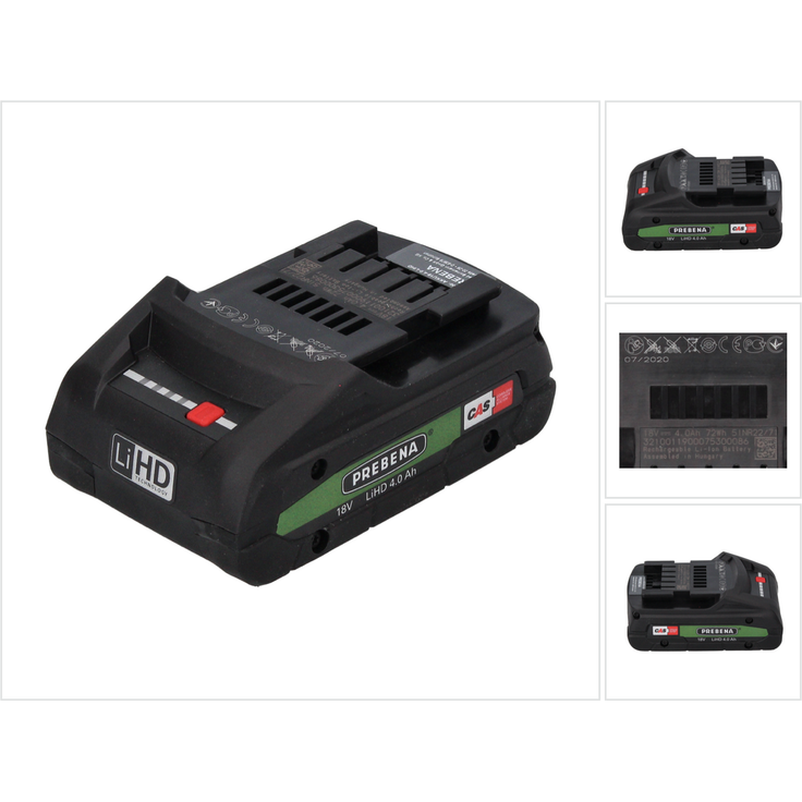 Prebena LiHD Akkupack 18 V 4,0 Ah Li-Ion Akku CAS System
