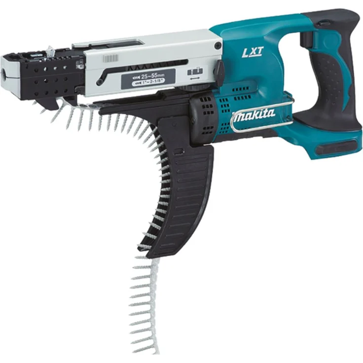 Makita DFR550Z Magazinschrauber 25-55mm 18 V (ohne Akku, ohne Ladegerät), 180 W, Blau, Silber – Bild 1
