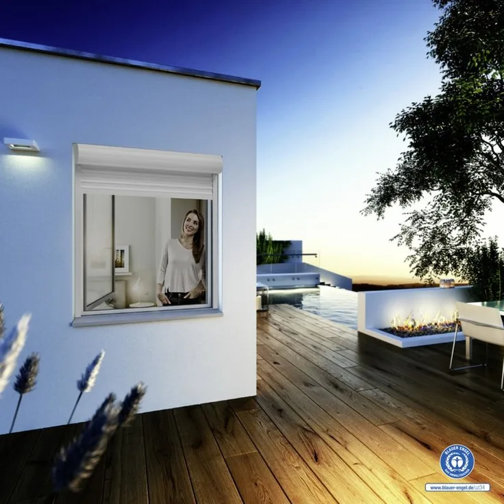 Windhager Insektenschutz Fenster ULTRA FLAT 120 x 150cm, weiß