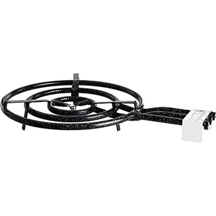 Paella World International Paella-Gasringbrenner, 3-Ring, Schwarz, Ø 70 cm