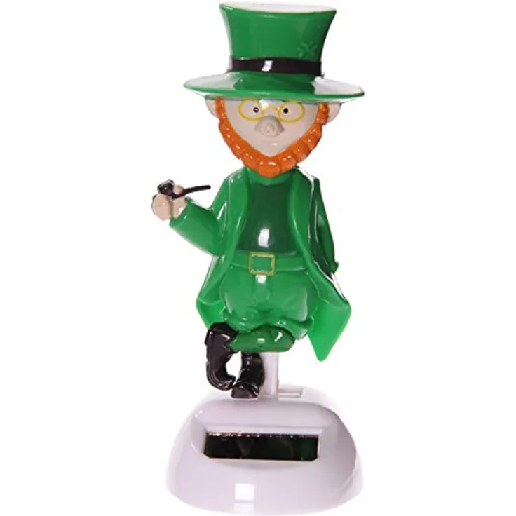 Puckator FF52 Farfadet Figur Solar Kunststoff grün-orange-weiß 6 x 5 x 12 cm