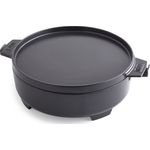 Weber 2-in-1 Dutch Oven 6,8 Liter, Gusseisen, antihaftbeschichtet, mit Deckel (8857)