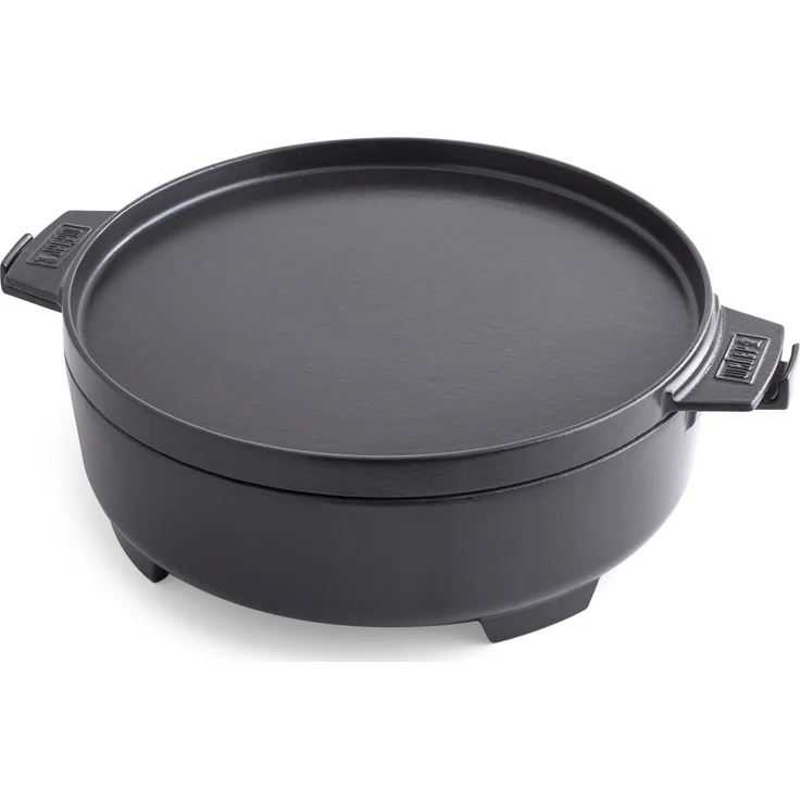 Weber 2-in-1 Dutch Oven 6,8 Liter, Gusseisen, antihaftbeschichtet, mit Deckel (8857) – Bild 1