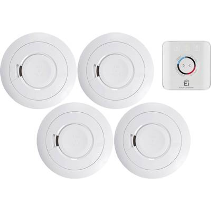 Ei Electronics Funk-Rauchwarnmelder 5er Set inklusive -Batterie, vernetzbar
