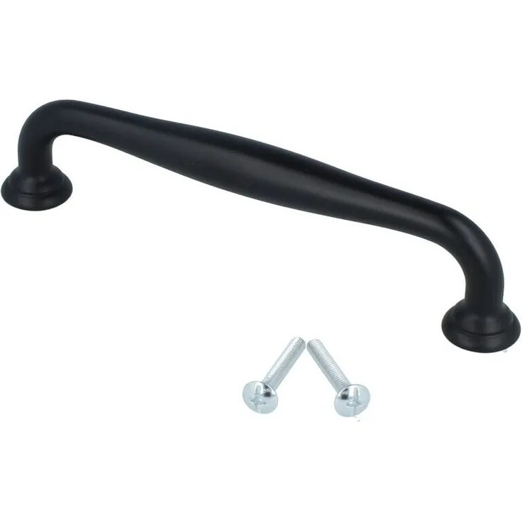 Möbelgriff Schubladengriff schwarz matt Serie UZ70 Schrankgriff Türgriff Zamak 128mm