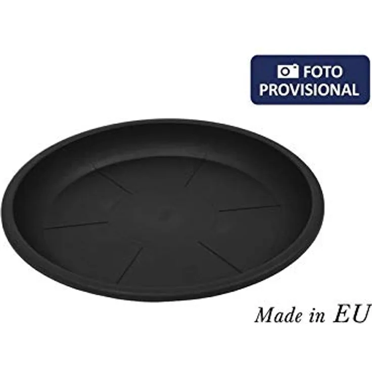 Squares 42723 Untersetzer für Blumentopf, Schwarz, 22/25 cm