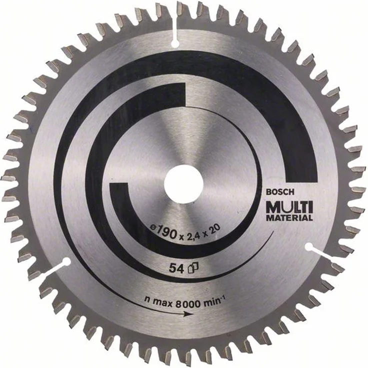 Bosch Professional Kreissägeblatt (für Multi Material, AußenØ: 190 mm, Bohrung: 20 mm, Zubehör für Kreissägen) – Bild 1