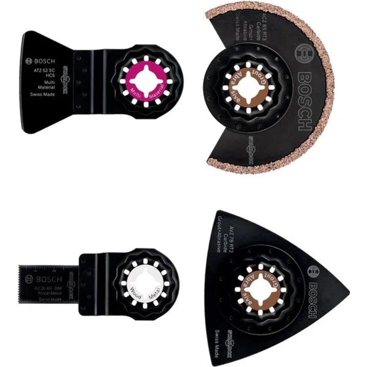 Bosch 4tlg. Fliesen-Set ACZ 85 RT (1x), AVZ 78 RT (1x), ATZ 52 SC (1x), AIZ 20 AB (1x) (2608661695)