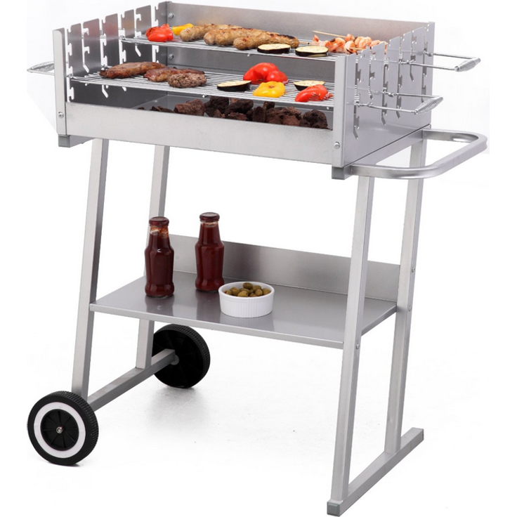Tepro Holzkohlengrill Pasadena, Silber – Bild 4