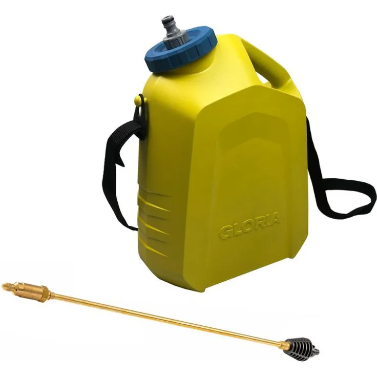 GLORIA Pflanzenschutz Set für MultiJet 18V | Zubehör für mobilen Akku-Hochdruckreiniger | Aufsatz zur Pflanzenpflege | 0,4 m Messing-Sprühlanze | Tragbarer 10 L Behälter | 1,5 m Schlauch