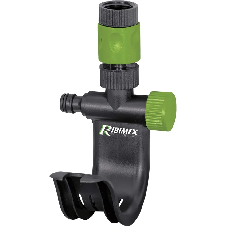 Ribimex Pra/DV.9113 Schlauchhalter für Wasserhahn, grau/grün