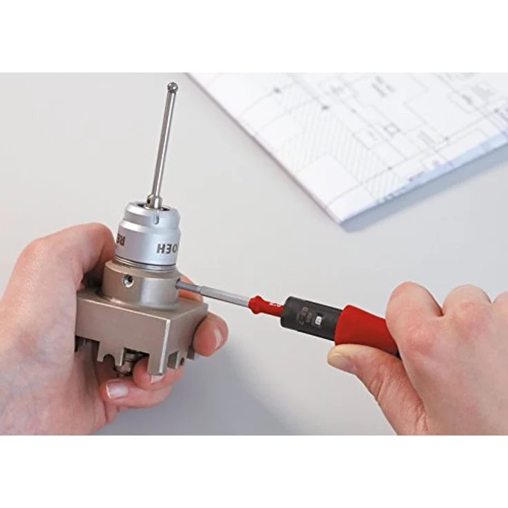 Wiha Drehmoment-Schraubendreher Set TorqueVario-S (26893), 13 tlg., Schraubenzieher mit Drehmomentwert 0,8-5,0 Nm, mit Box und einstellbarem Drehmoment, Pozidriv- TORX- Innensechskant- Phillips – Bild 4