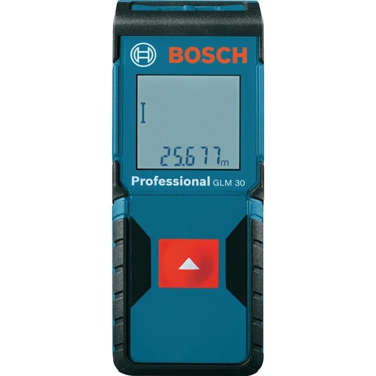 Bosch Professional Laser Entfernungsmesser GLM 30 (Ein-Knopf-Bedienung, max. Messbereich: 30 m, 2x 1,5-V Batterien, Schutztasche) – Bild 1