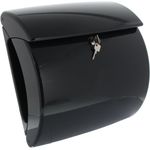 BURG-WÄCHTER, Briefkasten mit integriertem Zeitungsfach in Klavierlack-Optik, A4 Einwurf-Format, EU Norm EN 13724, Hochwertiger Kunststoff, Piano 886 G, Granit