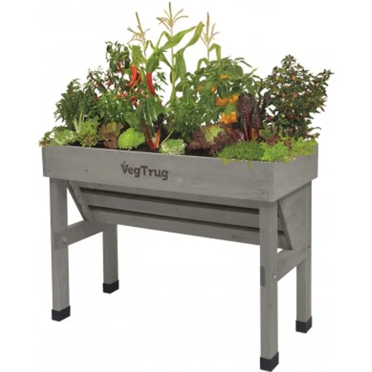 VegTrug Balkon-Hochbeet VegTrug Wall Hugger Small L100cm Farbe grey wash Länge 100 cm