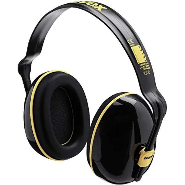 Uvex Kapselgehörschutz''uvex K200'', SNR: 28 dB, Farbe: schwarz-ocker, 360° drehbar, dielektrisch