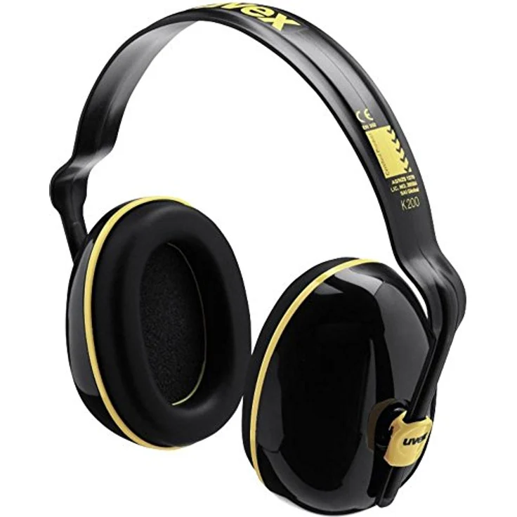 Uvex Kapselgehörschutz''uvex K200'', SNR: 28 dB, Farbe: schwarz-ocker, 360° drehbar, dielektrisch