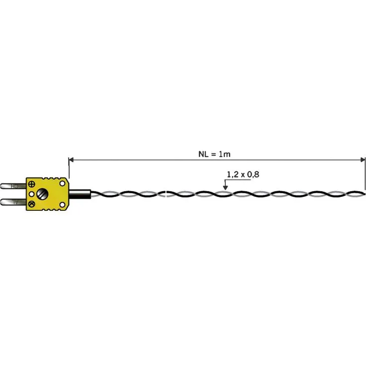 B und B Thermo-Technik 06001301-10 Luftfühler -50 bis plus 260°C Fühler-Typ K