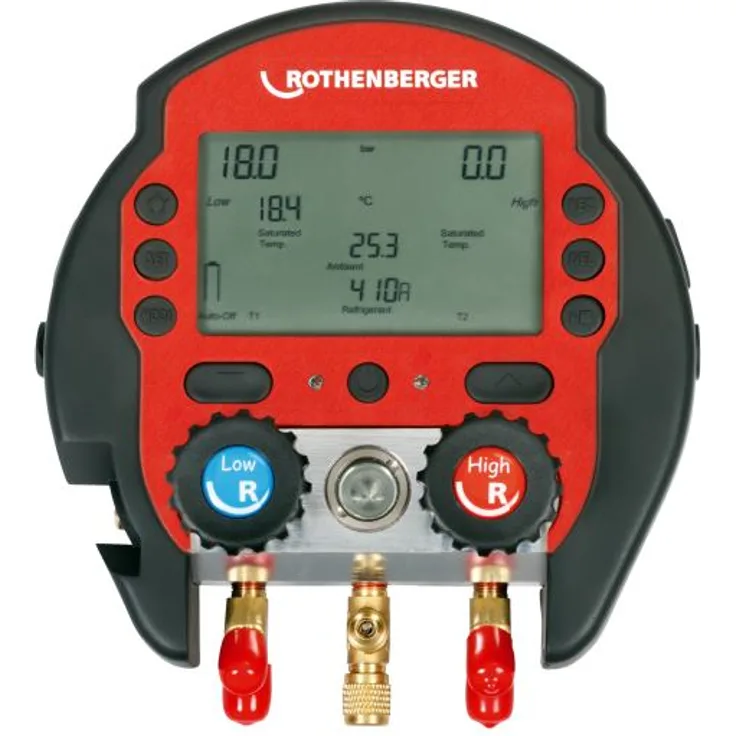 Rothenberger Digitale Monteurhilfe Rocool 600 Set mit 2 Temperaturklemmen, Red Box, Data Viewer Soft, 1 Stück, 1000000572