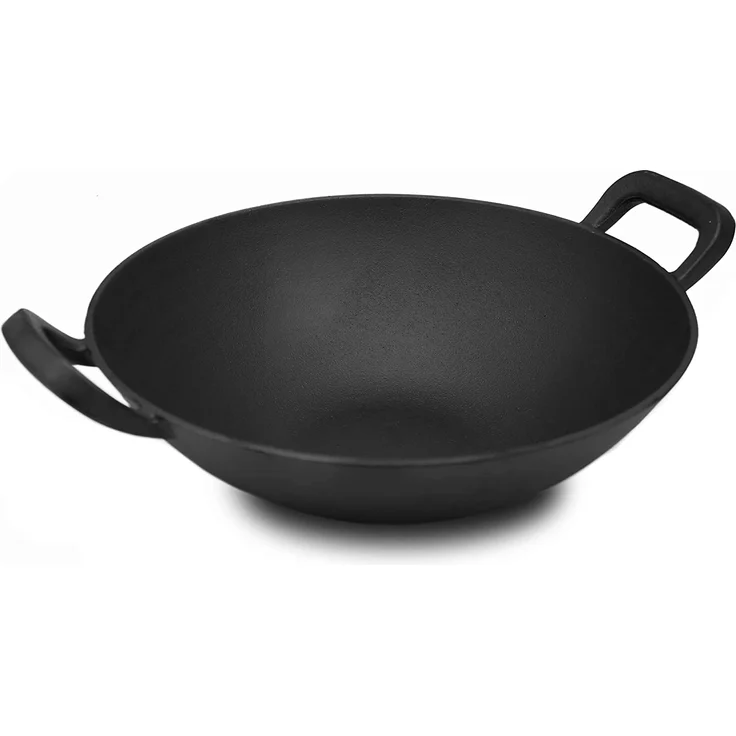 FireRocket Wok Ø 34cm Gusseisen Grill-Wok Cast Iron Pan Gusseisen für Gasgrill Kohlegrill Herd induktionsgeeignet – Bild 1