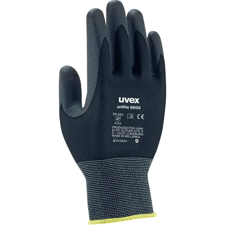 UVEX Schutzhandschuhe uvex unilite 6605, Größe 6