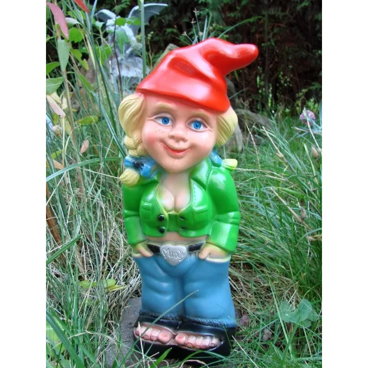 Gartenzwerg Mandy Zwergenfrau aus bruchfestem PVC Zwerg Made in Germany Figur