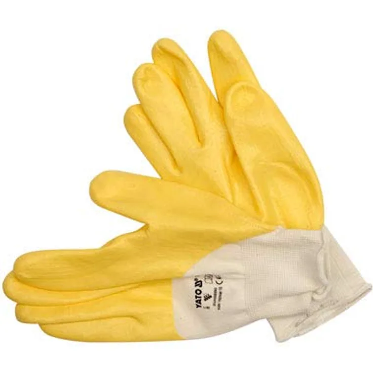 WORKING GLOVES RUBBER COATED YELLOW 10