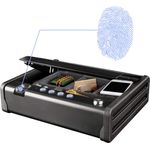 MASTER LOCK Biometrischer Tresor (Fingerabdruckerkennung) (Kompakt) MLD08EB Ideal für Scheckbücher, Geld, Schmuck, Ausweise, Pistolentresor