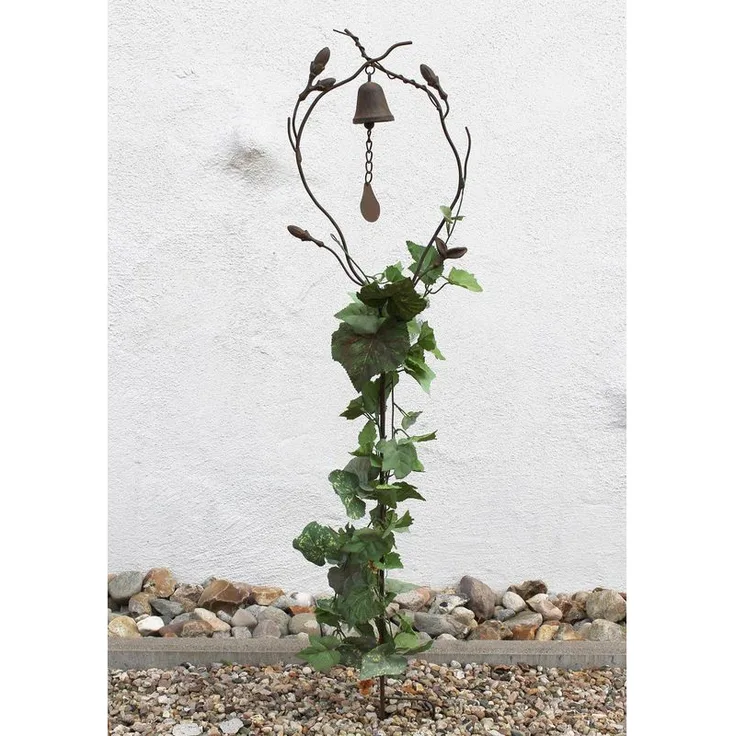 Dandibo - Rankhilfe mit Glocke JD2-12020 Rankgitter aus Metall H-130 cm B-28 cm Kletterhilfe