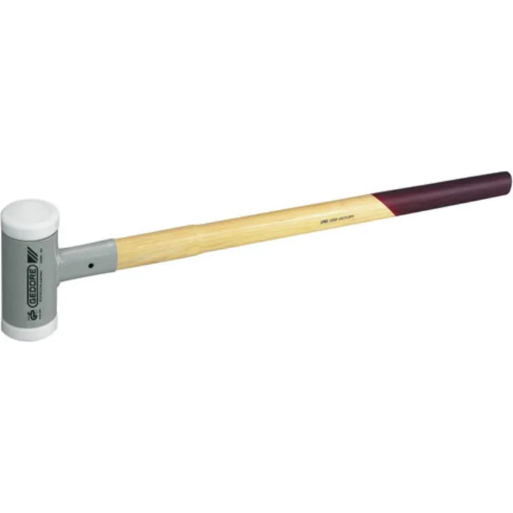 GEDORE Rückschlagfreier Schonhammer, Ø 100 mm, Hickorystiel, Austauschbare Polyamid-Köpfe