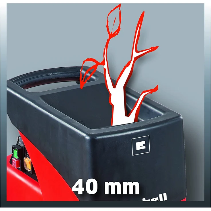 Einhell Elektro Leisehäcksler GCRS 2540 2000 W max 40 mm Aststärke Schneidwalze Drehrichtungsumschalter große Trichteröffnung robustes Fahrgestell inkl Gartenabfallsack – Bild 5