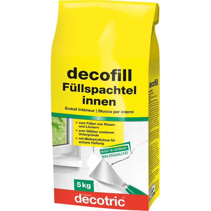 Decotric Decofill Spachtelmasse innen, 5 kg,Tüte